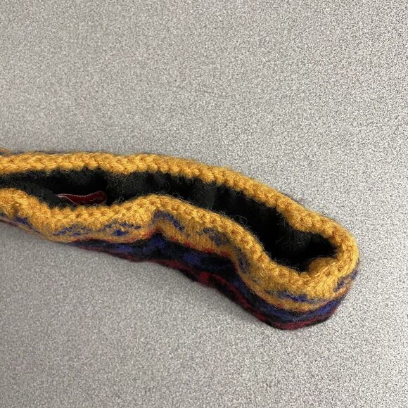 Vermont Originals Knit Headband Wool Multi Black Fleece Lined Handmade USA - Picture 4 of 7